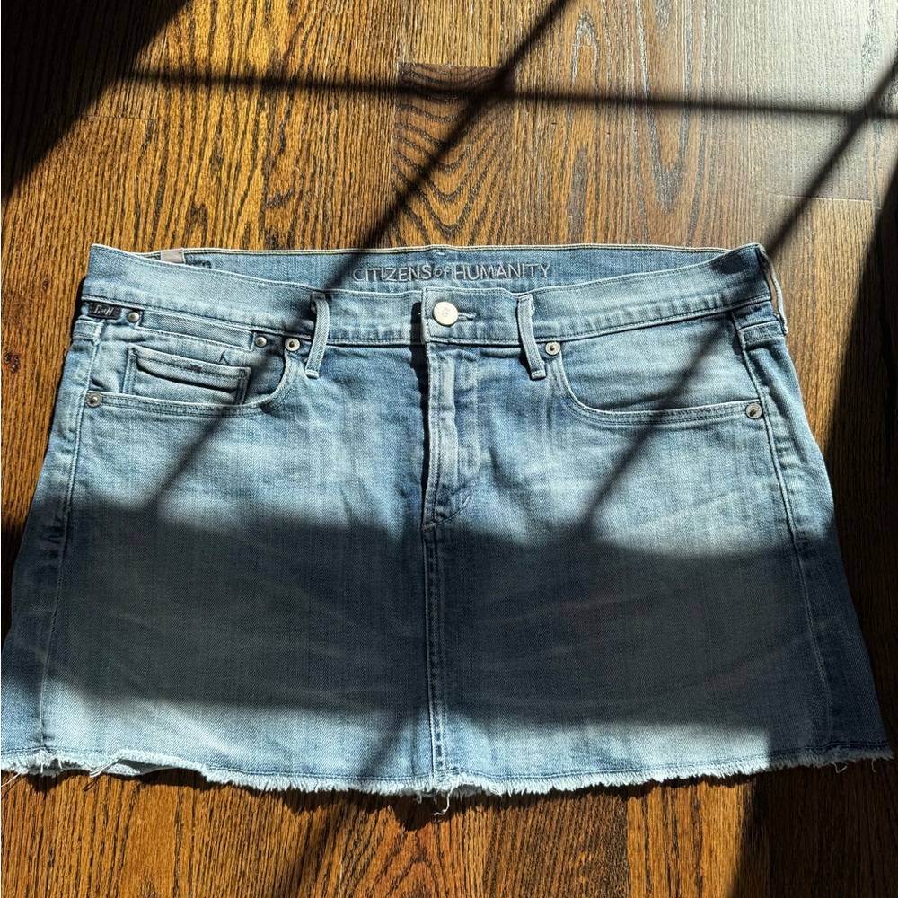 Citizens of Humanity Light Blue Denim Mini Skirt